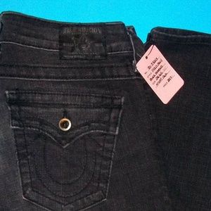 28 X 33 TRUE RELIGION DISCO BILLY BLACK JEANS